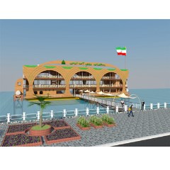 Waterfront restaurant design, map and 3D